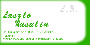 laszlo musulin business card
