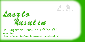 laszlo musulin business card